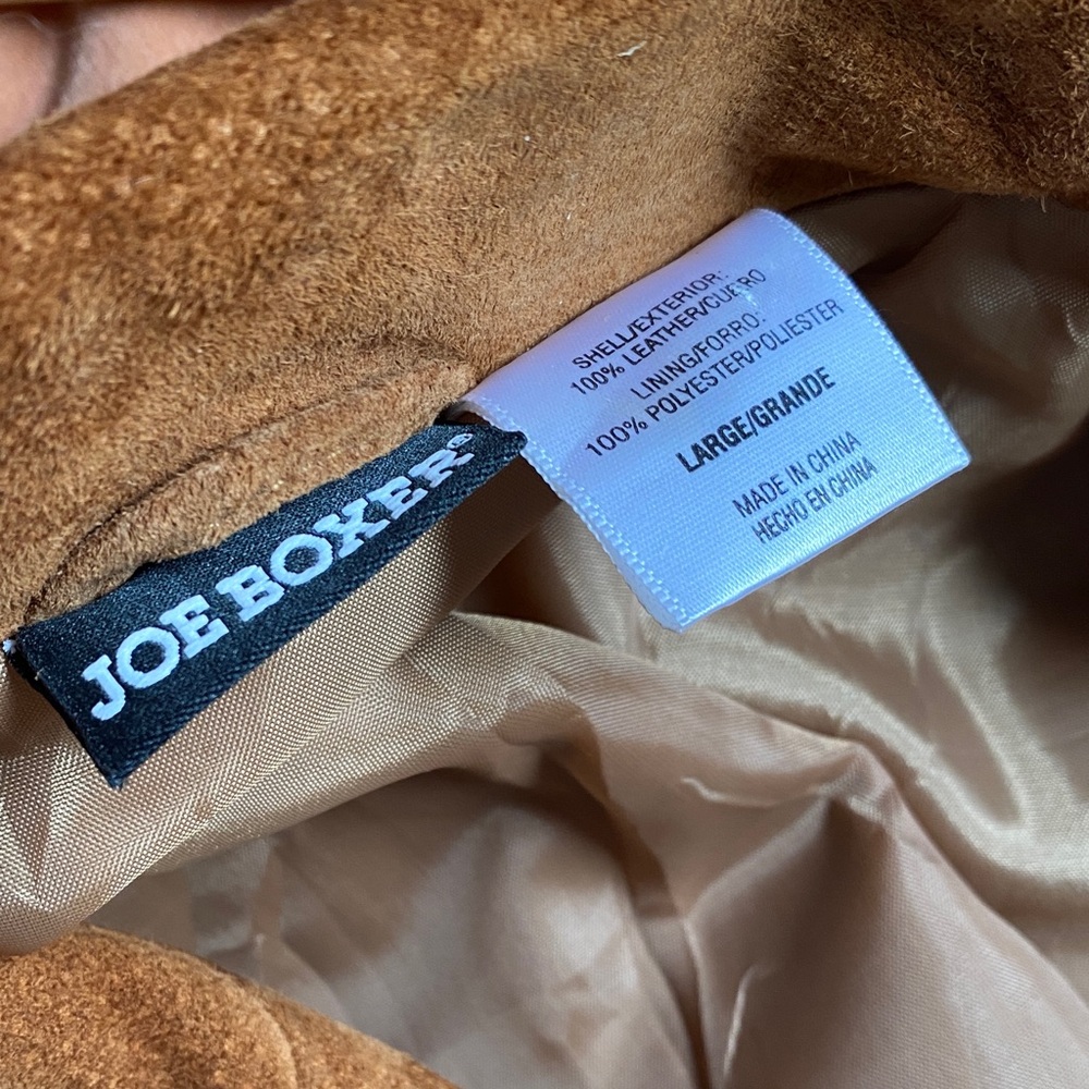 Vintage Joe Boxer 100% Suede Tie-Front Brown Jacket - Picture 7 of 10